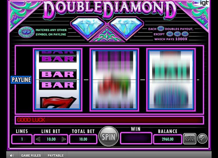Play Double Diamond Free Slot Game
