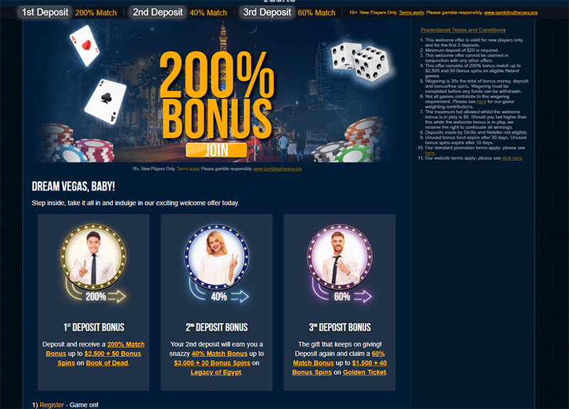 Dream Vegas Casino Bonus Code