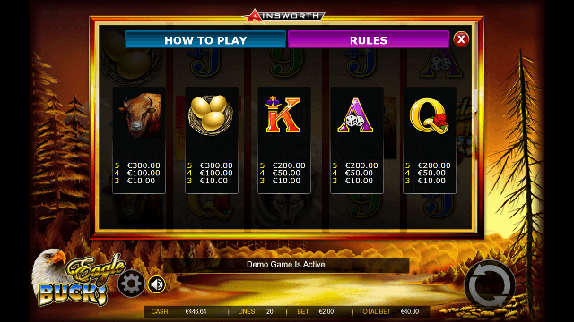 Eagle Bucks Slot Paytable Eagle Bucks Slot Paytable