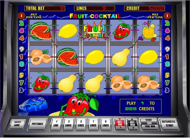 FruitCocktail7 online slot game for free with no download!