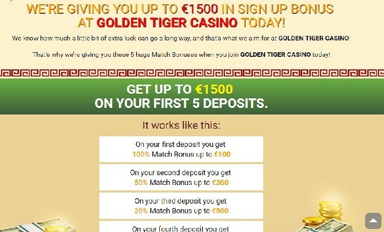 Golden Tiger casino bonus Canada Golden Tiger casino bonus