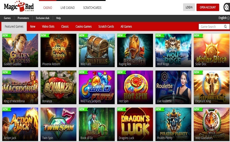 Magic Red casino games