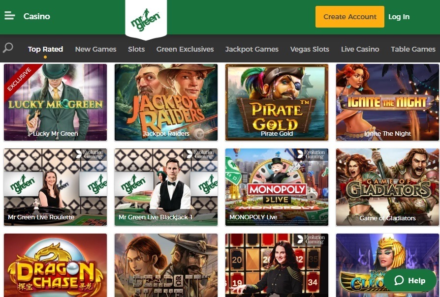 Mr Green casino games Canada Mr Green casino games