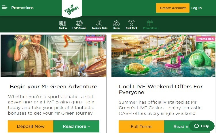 Mr Green casino bonus Canada Mr Green casino bonus