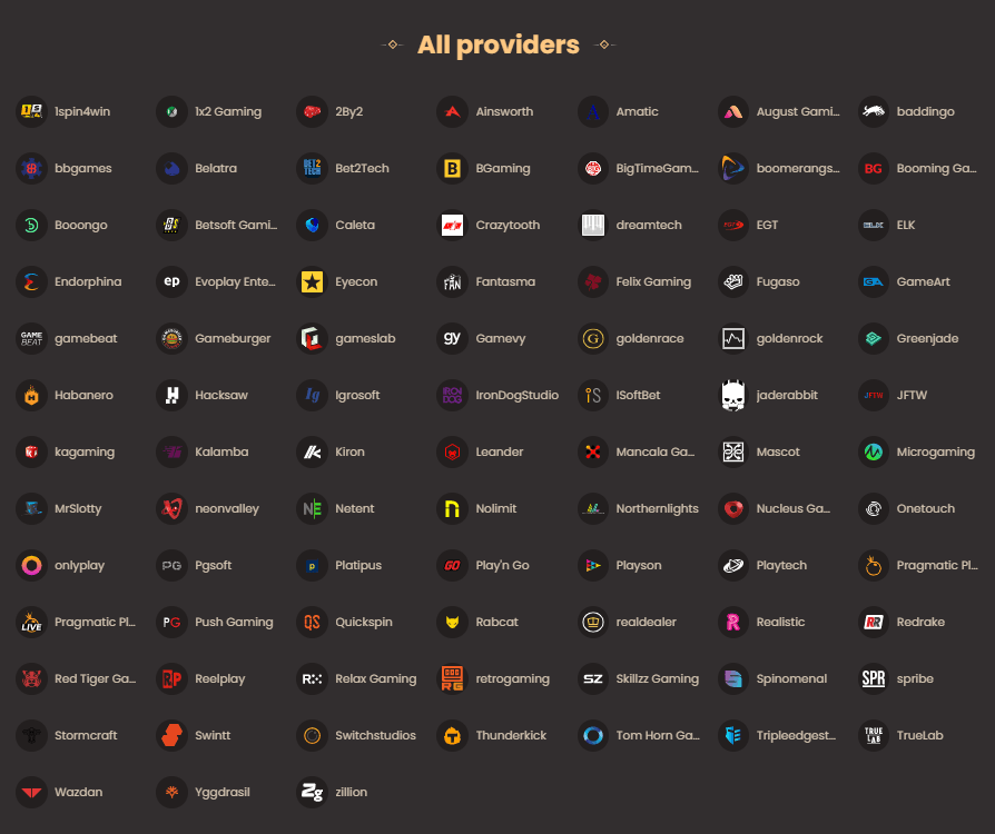 National Casino software providers