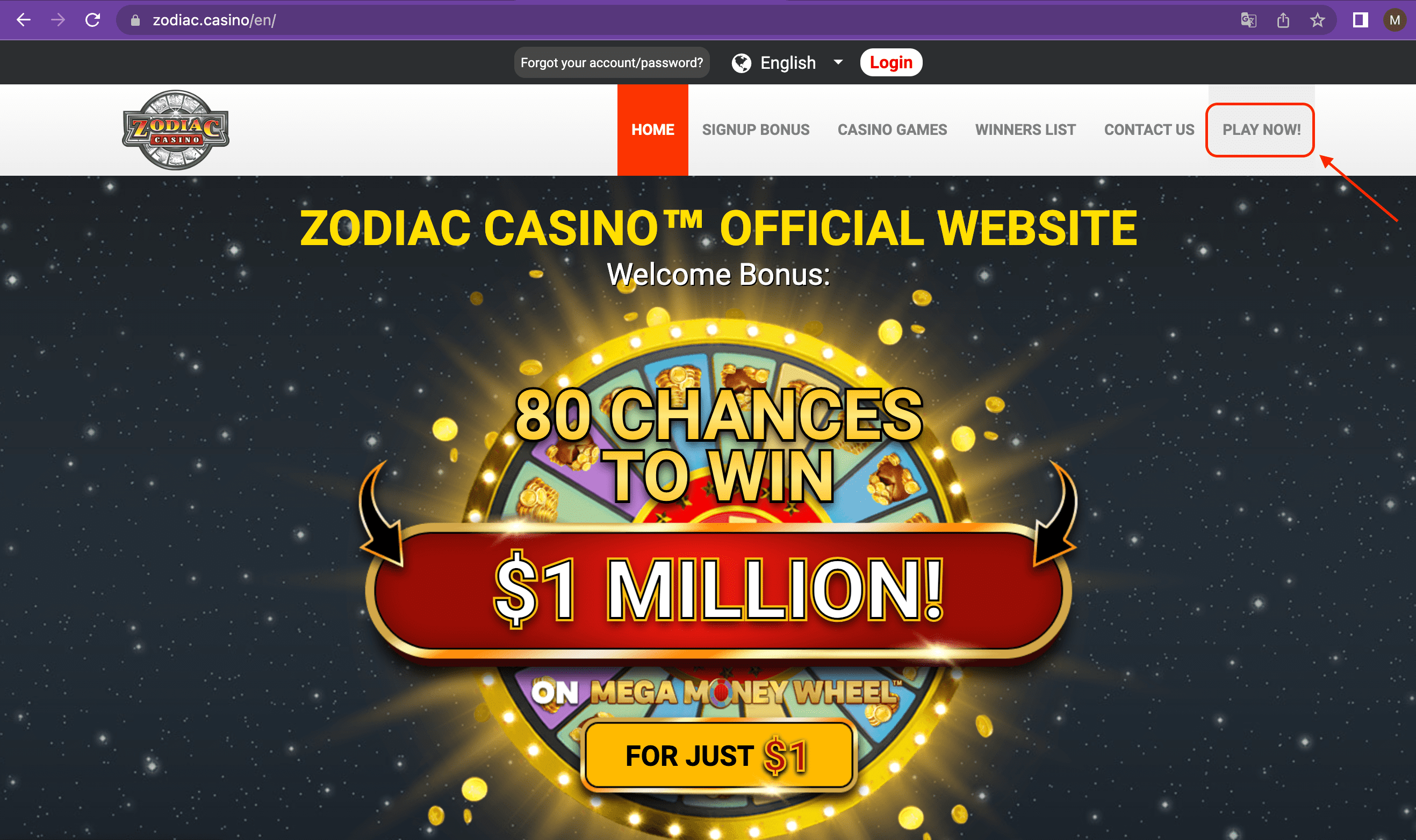 zodiac casino net login
