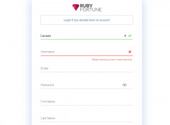 Ruby Fortune Casino Login