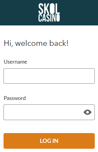 Skol Casino login page Skol Casino login