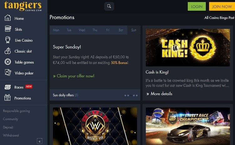 Tangiers Casino Bonus Codes 2018