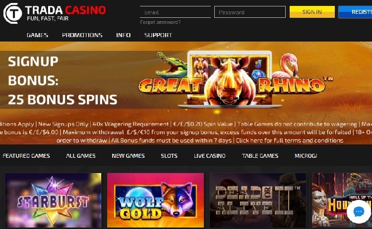 Trada casino review Canada Trada casino review