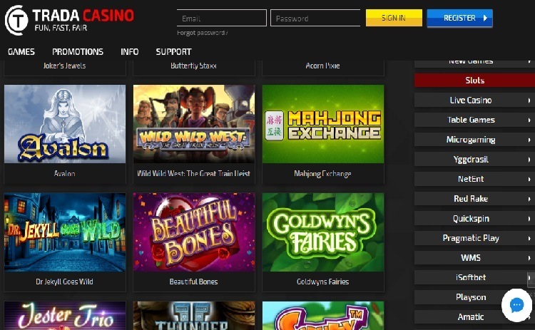 Trada casino games Canada Trada casino games