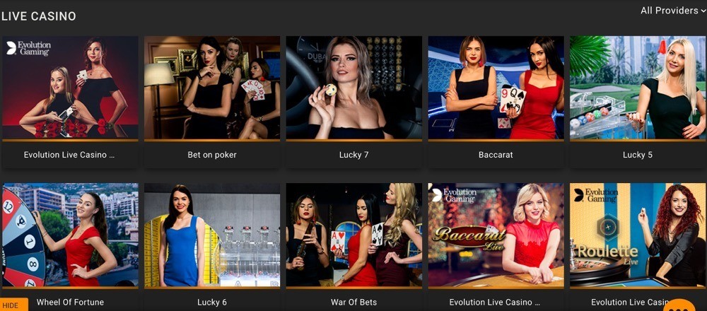 Vegadreams casino live games