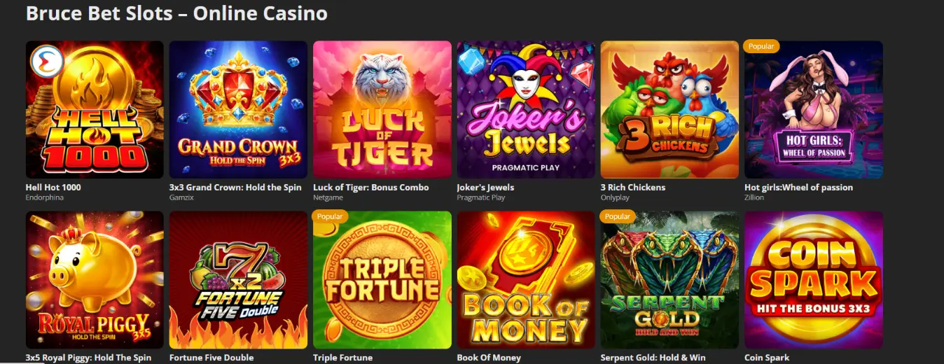 bruce bet slots