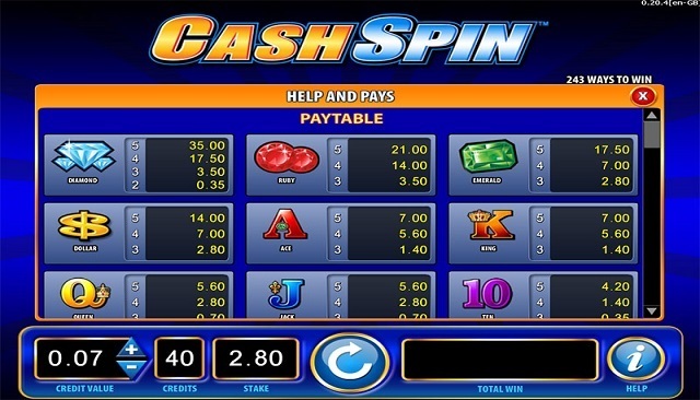 cash spin slot machine how to win
