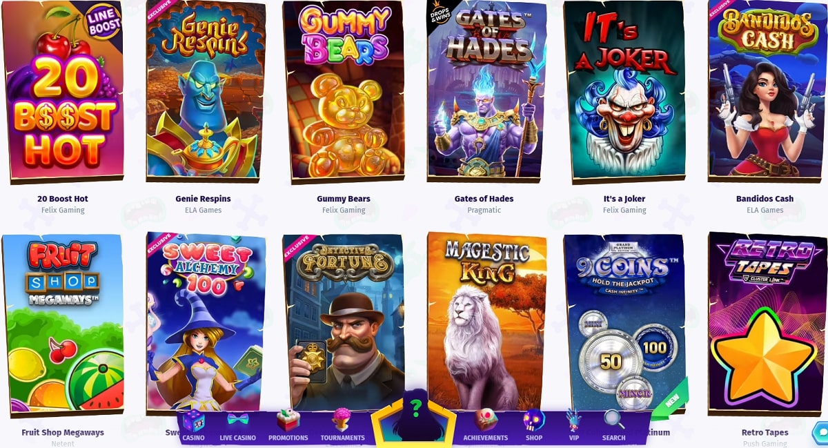 Casombie casino games